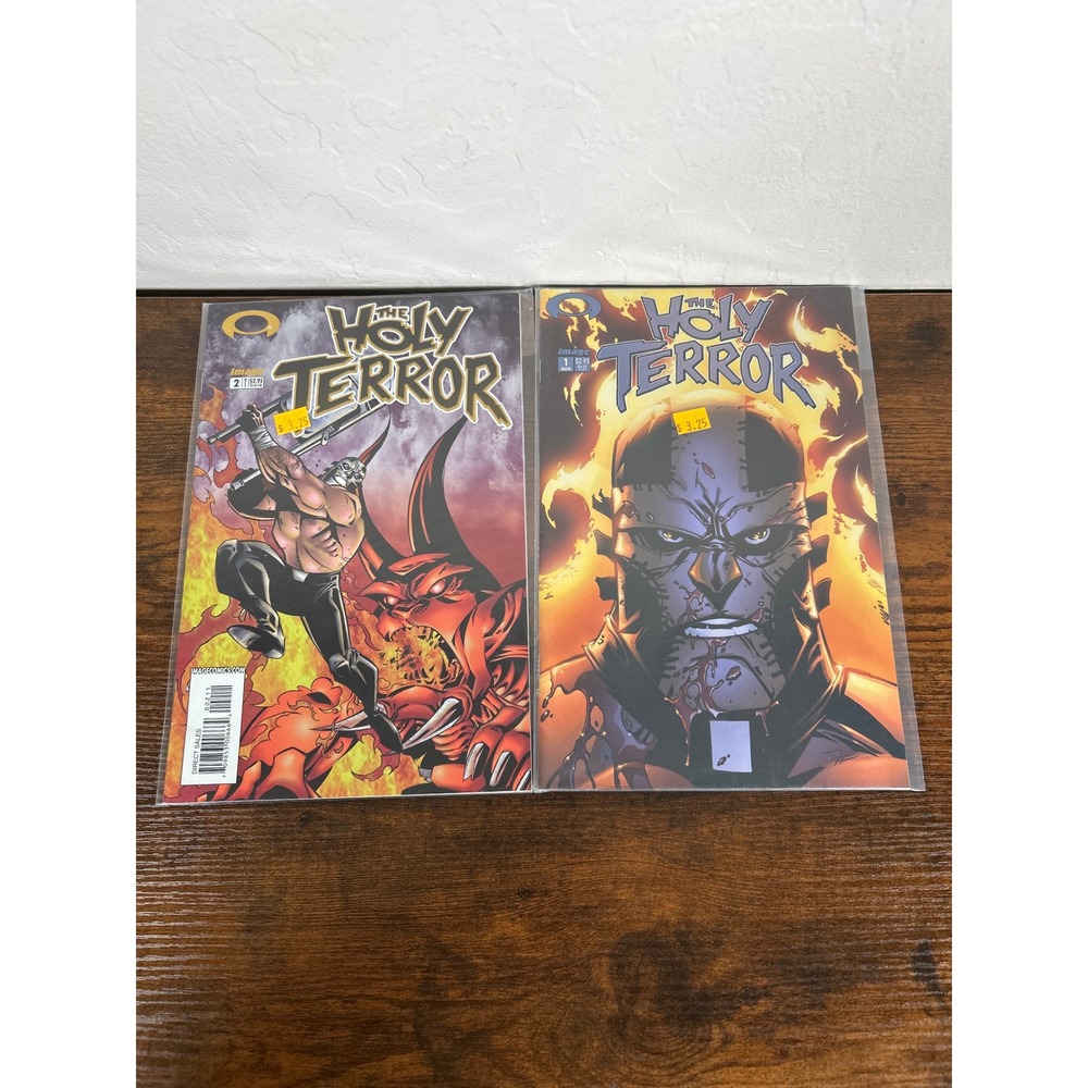 Image Comics‎ The Holy Terror 1 & 2 Comic Book Lot Gary Frank Phil Hester 2002